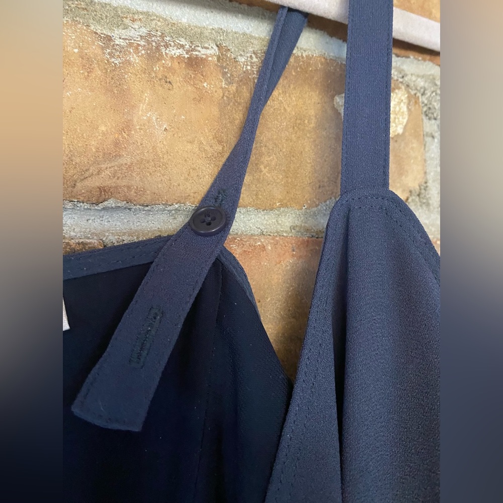 SOLD ARITZIA WILFRED astere wrap midi dress navy blue size XS - Picture 7 of 11